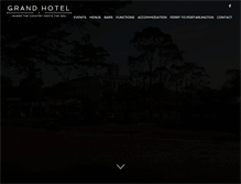 Tablet Screenshot of portarlingtongrandhotel.com.au